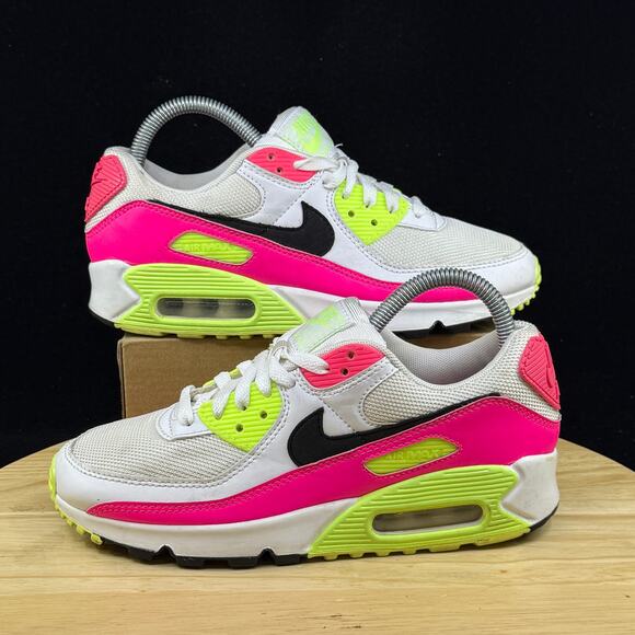 Nike Air Max 90 Watermelon Pink Blast White Sneakers Women's Size 7 CT1030-100 - Picture 1 of 10